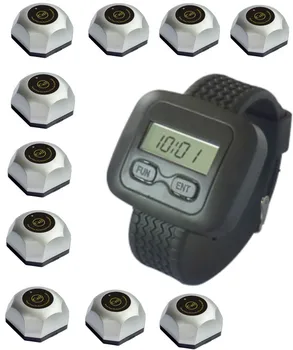 

Free shipping! 10pcs waitress bell, watch pager, restaurant waiter caller, wireless paging system system, watch service pager