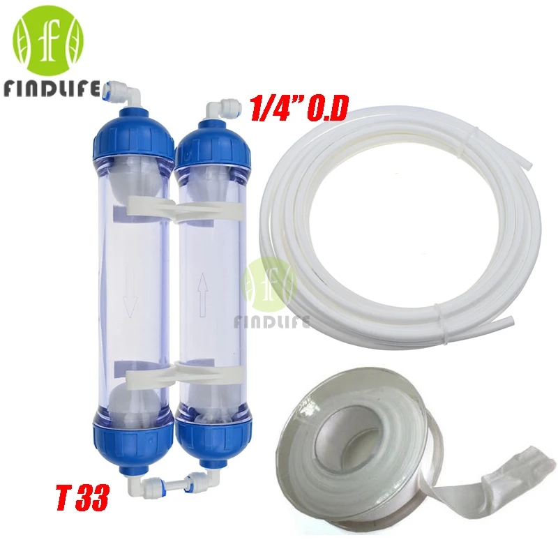 Baratos Filtro de agua 2 unids T33 cartucho vivienda DIY T33 de filtro botella 4 unids accesorios purificador de agua para el sistema de ósmosis inversa
