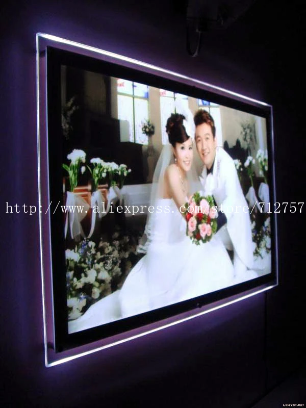 Wall Mounted Acrylic Picture Frame Ultra Thin Led Illuminated Poster Frame Light Box Box Fit Framed Poemsframe Dh Aliexpress