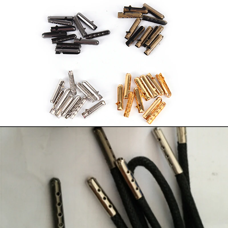 10 قطع المعادن Aglets DIY أربطة الحذاء إصلاح الحذاء الدانتيل نصائح استبدال رئيس في الهواء الطلق أداة
