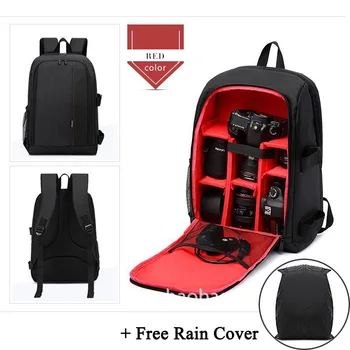

Digital SLR Camera Backpack w/15.6" Laptop Camera Bag with Rain Cover for Nikon Canon EOS T7i SL1 SL2 T6i T6s T6 Pentax K70 K50