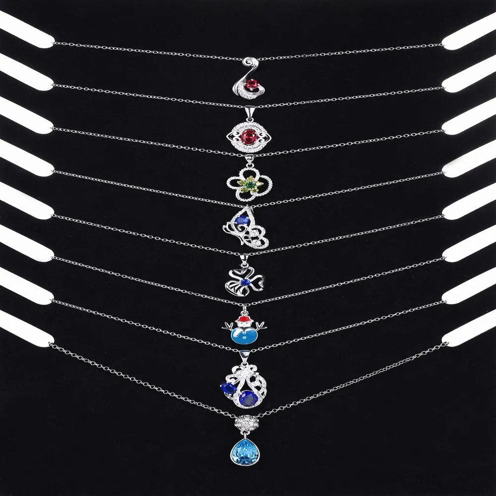 

Silver Color Flower With Clear CZ Pendant Necklace for Women Fashion Jewelry Wedding Accessories