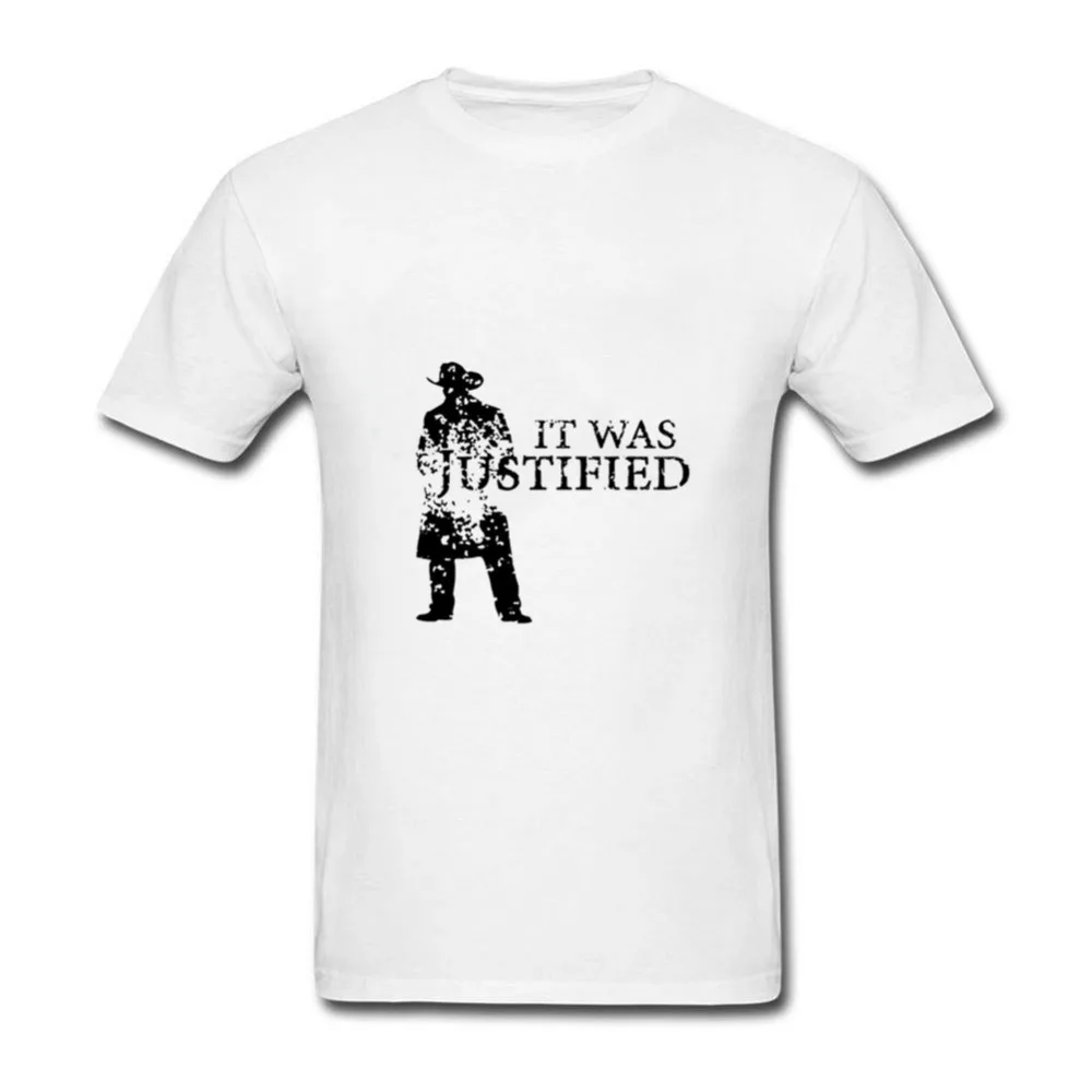 TV Justified Men's T-Shirts Funny Printed Short Sleeve Tshirts Summer Hip Hop Casual Cotton Tops Tees Streetwear free shipping | Мужская