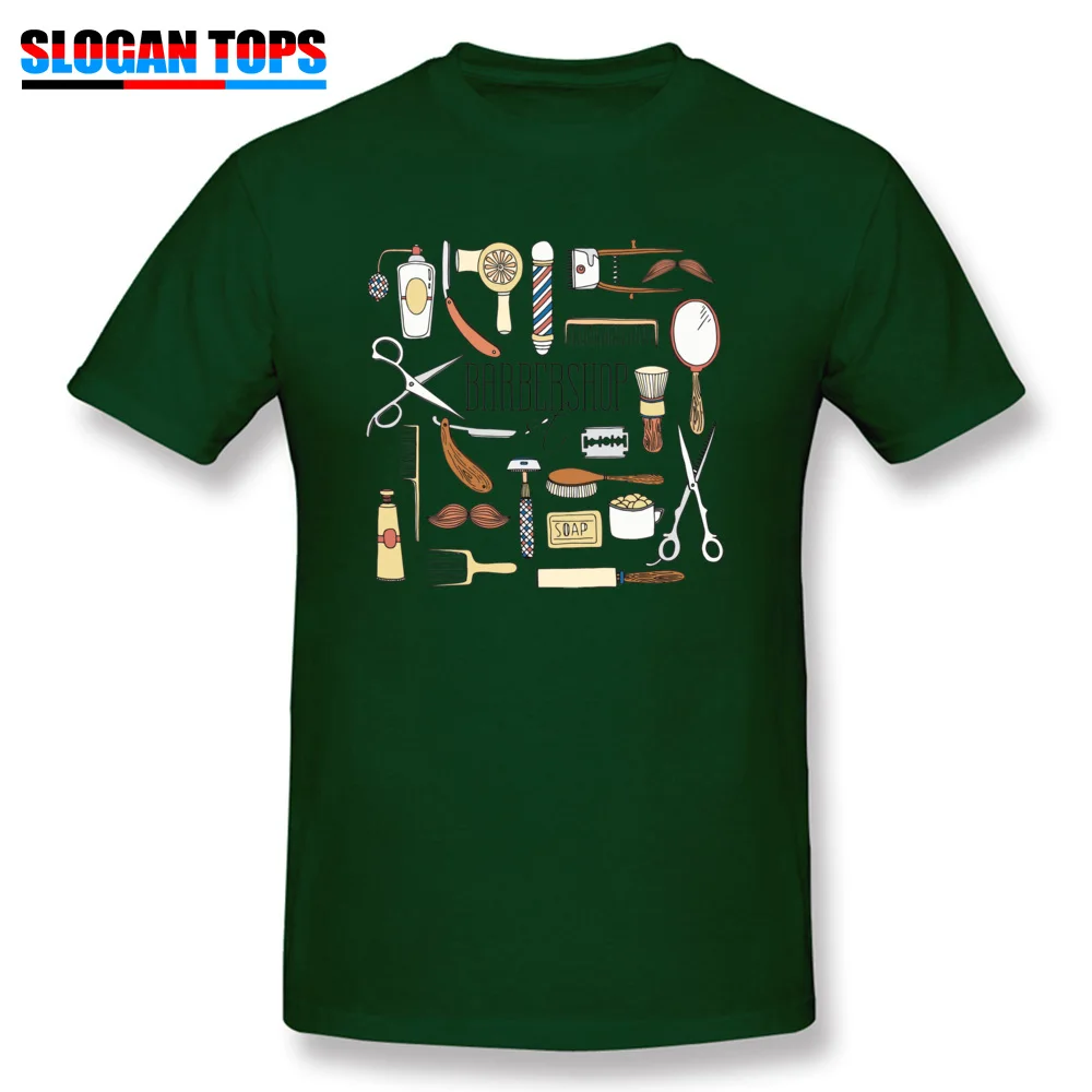 Mens 2018 New Printed Tees Crewneck NEW YEAR DAY Pure Cotton Tshirts Party Short Sleeve barbershop appliances Tees barbershop appliances dark