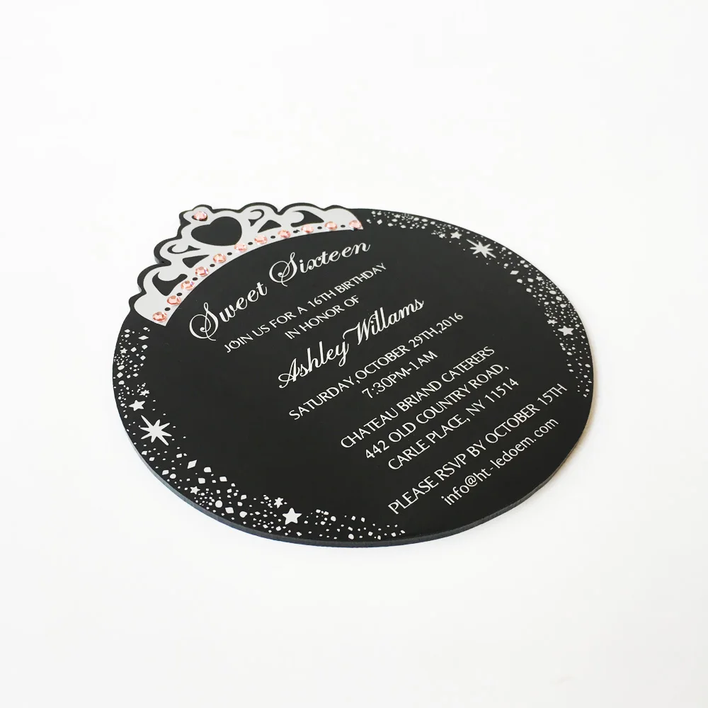 Carte D Invitation D Anniversaire En Acrylique Noir Couronne De Princesse Ronde 150x170mm Carte D Invitation Douce A Seize Pieces Par Lot 100 Pieces Aliexpress Carte D Invitation D Anniversaire En Acrylique Noir Couronne De Princesse Ronde 150x170mm Carte D Invitation Douce A Seize Pieces Par Lot 100 Pieces Aliexpress
