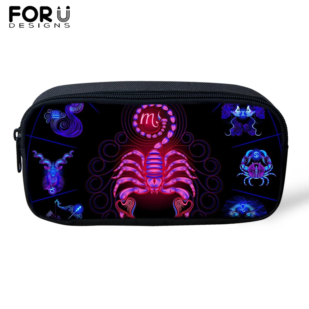 

Custom Picture 12 Constellations Printing Make Up Bag Women Cosmetic Bag Student Pencil Case Children Kid School Stationery Box