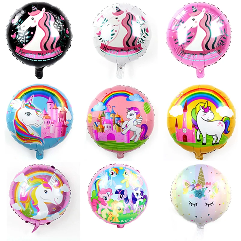 

5pcs 18 Inch Unicorn Balloons Birthday Party Supplies Children's Birthday Unicorn Party Wedding Decoration Kids Helium Balloon