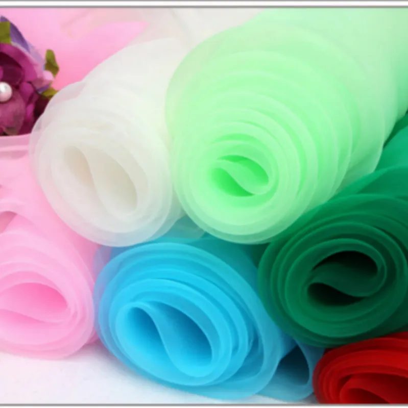 

Buulqo 10meters/lot 140cm width Encryption Eugen gauze cloth lace dress high density transparent light yarn garment fabric
