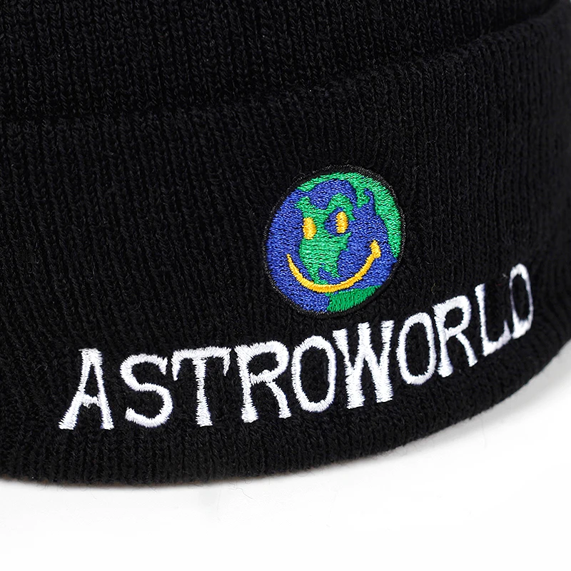 2018 Новый Travi $ Scott Beanie ASTROWORLD вязаная шапка вышивка Astroworld лыжный теплый зимний унисекс Трэвис Скотт лыжный Skullies & Beanie