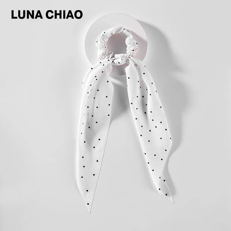 LUNA CHIAO, модные женские аксессуары для волос, тканевые банданы, резинки для волос, змеиный Леопардовый принт, шарф, конский хвост, держатель