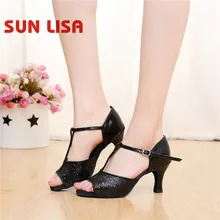 Танцевальные туфли Sun Lisa/женские танцевальные туфли на высоком каблуке для сальсы, танго, бальных танцевальных туфель для латиноамериканских танцев G216