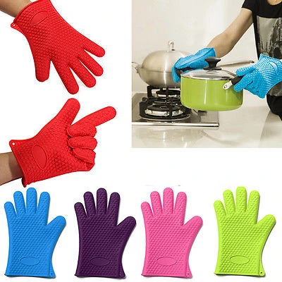 Guante de silicona resistente al calor para cocinar hornear barbacoa recipiente para horno,manopla de cocina,1 Uds. Guante de silicona resistente al calor para cocinar hornear barbacoa recipiente para horno,manopla de cocina,1 Uds.