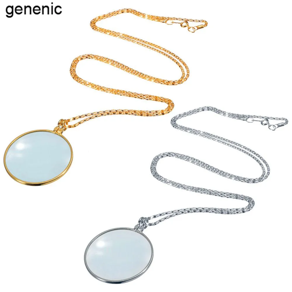 

Utility Monocle Lens Necklace With 6x Magnifier Coin Magnifying Glass Pendant