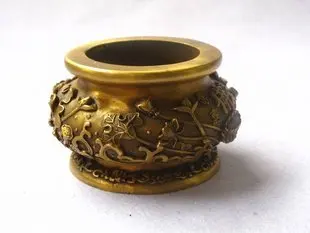 

Carving Work of Art Copper furnace lotus - bronze lotus incense burner copper - incensing