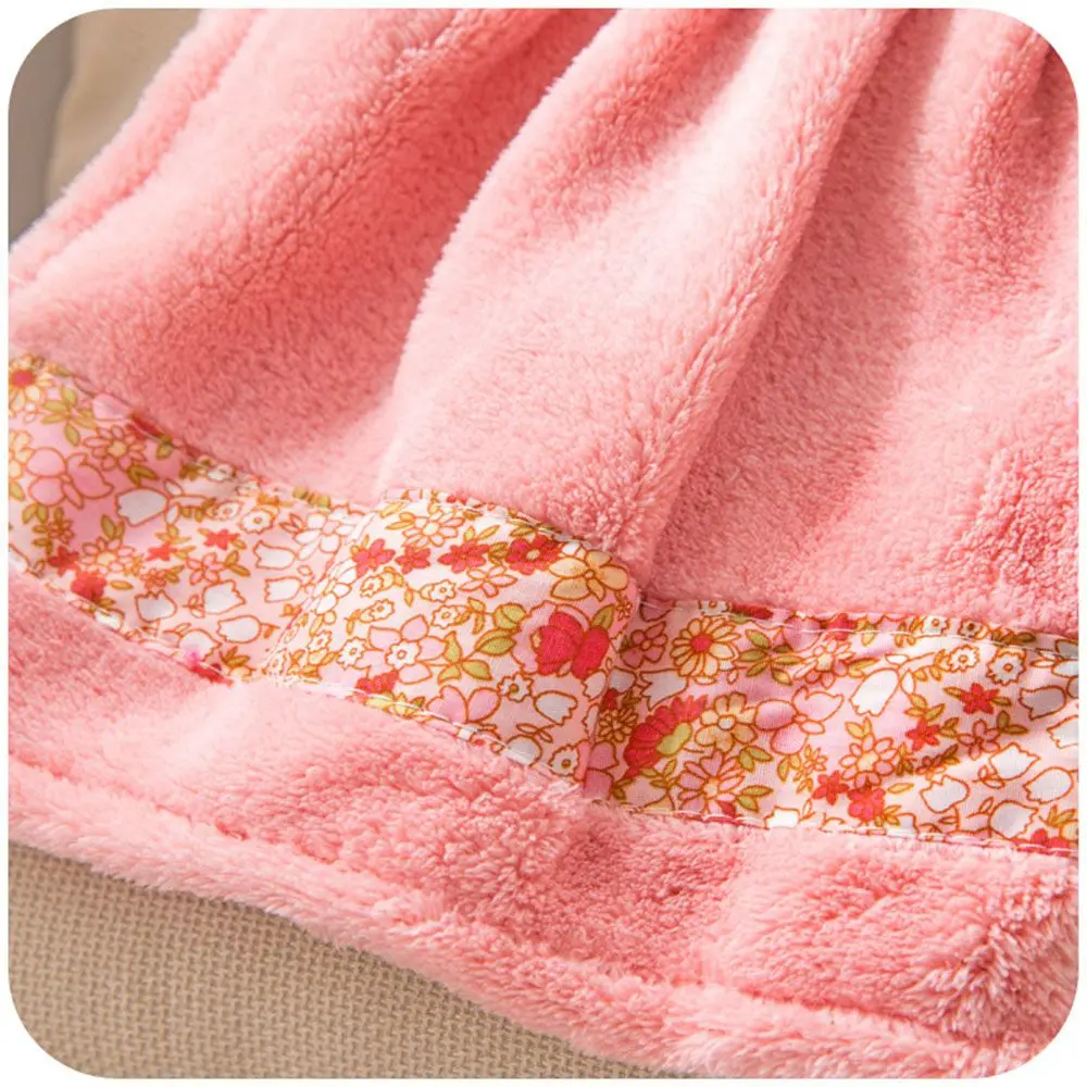 Горячая 1 шт. милое мягкое платье в форме узора супер абсорбент полотенце для рук Кухонные Полотенца для ванной цвет случайный