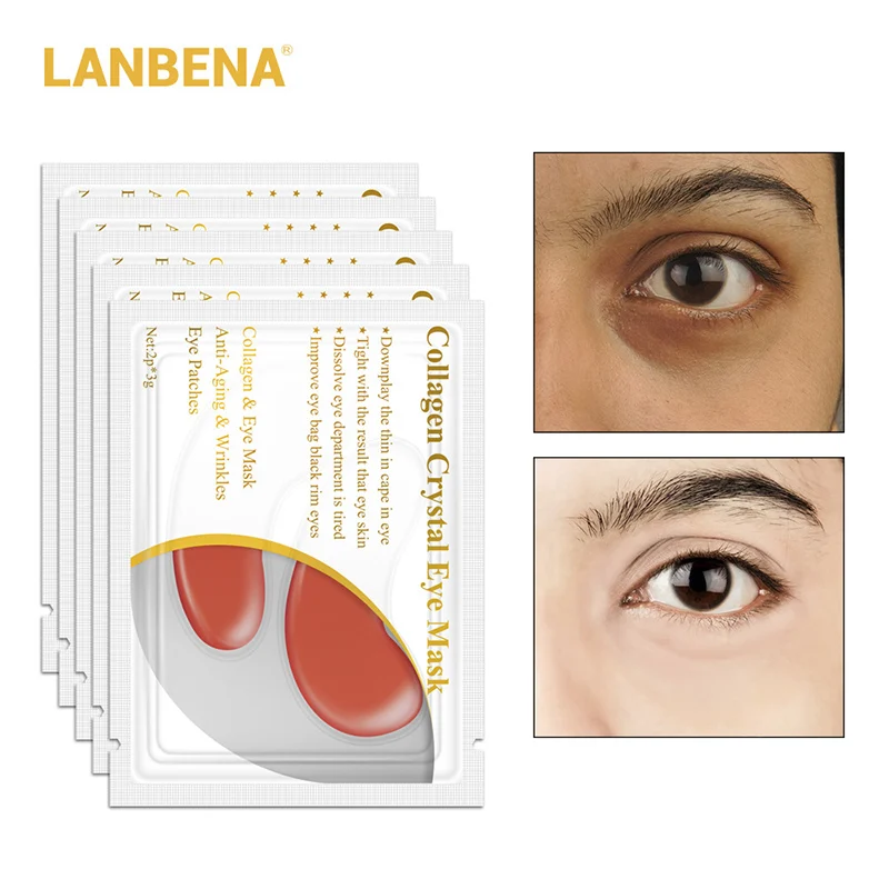 

2018 Newly 5 Pairs=10pcs 24K Gold Eye Mask Collagen Eye Patches Dark Circle Puffiness Removal Anti-wrinkle