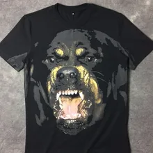 Новое поступление, модная футболка с принтом собаки ротвейлера, хлопковая футболка с коротким рукавом для мужчин и женщин