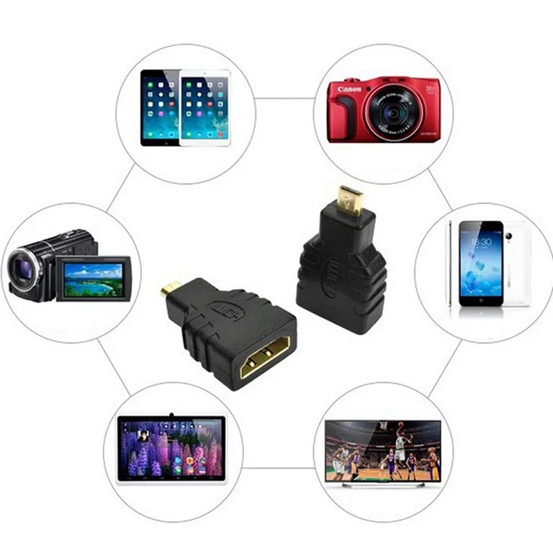 

1set Gold Plated HD Extension Adapter Connector HDMI to Micro HDMI + HDMI to Mini Converter for Video TV for Xbox 360 HDTV 1080P