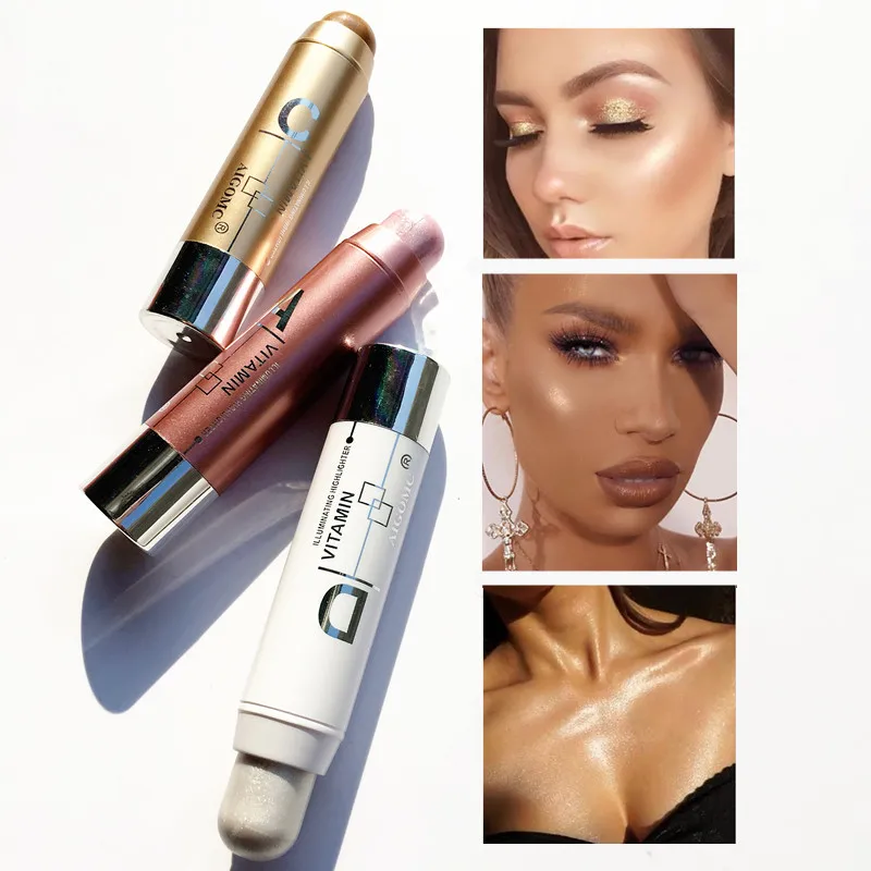 

New Face Beauty Highlighter Liquid Cosmetic Face Eye Contour Brightener Glow Shimmer Liquid Highlighter Makeup 1pcs