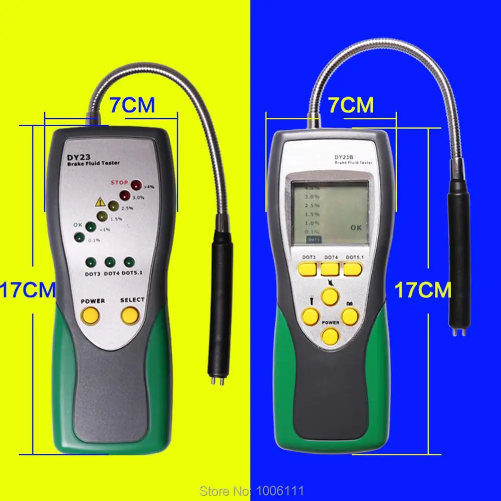 Автомобильный тестер тормозной жидкости, автомобильный диагностический инструмент, контроль масла на гусиной шее, автоматический детектор, сигнализация для Авто DOT3 DOT4 DO