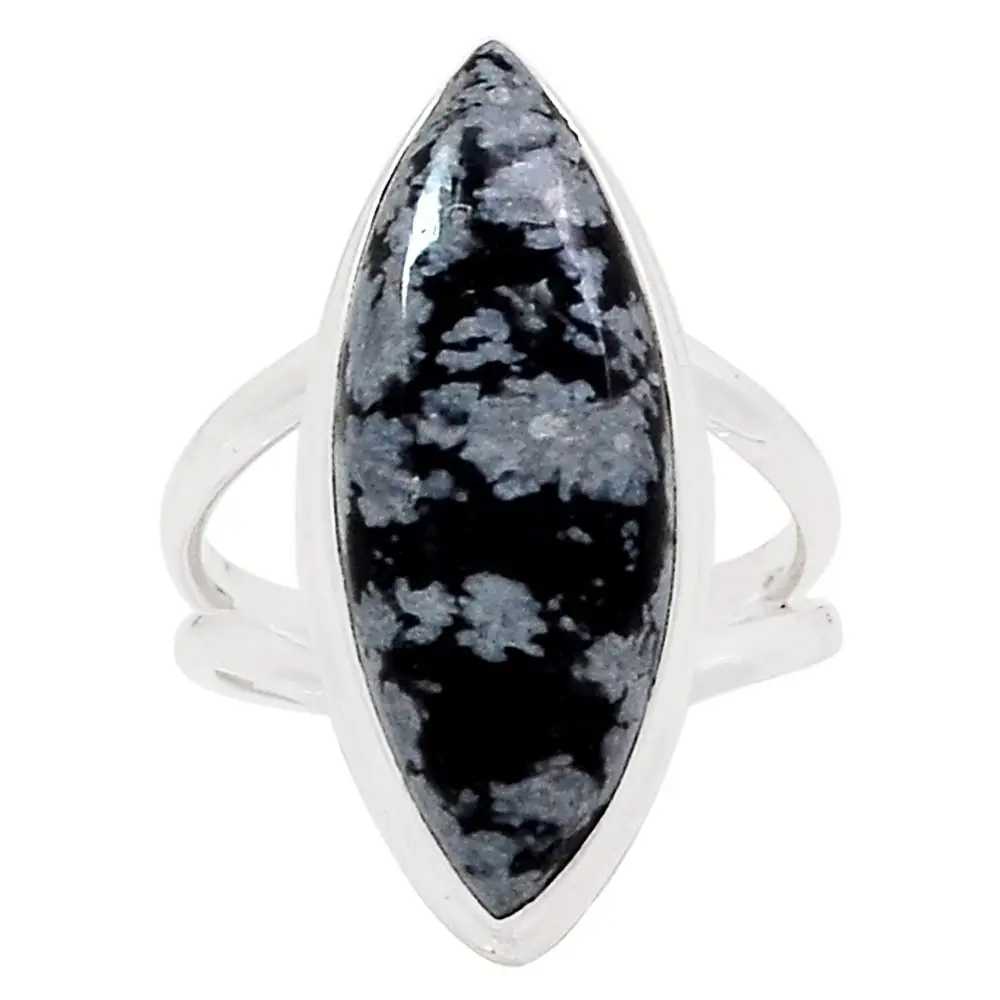 

NiaoZaiFei YunZaiKan Genuine SnowFlakes Ring 925 Sterling Silver,USA Size :7.25, MHBAR3967