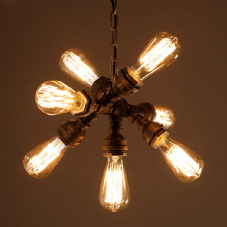 

black vintage industrial pendant light nordic retro lights iron lampshade loft edison lamp metal cage dining room Countryside