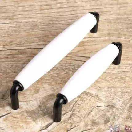 10 шт. белые керамические ручки для шкафа дверные ручки-скобы шкаф ящик ручка для гардероба ручки
