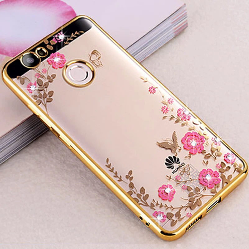 

luxury gold phone Diamond Clear soft tpu silicon silicone cases coque Cover Case For huawei nova 5.0 inch accessories hawei