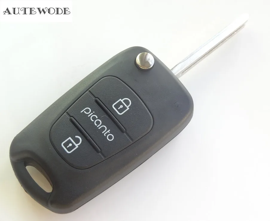 AUTEWODE New Replace Remote Car Key Shell fit for KIa Picanto blank