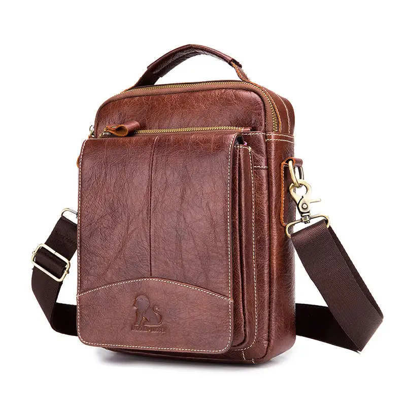 LAOSHIZI LUOSEN сумка-мессенджер Мужская сумка из натуральной кожи мужские сумки маленькие Лоскутные Повседневные мужские сумки через плечо