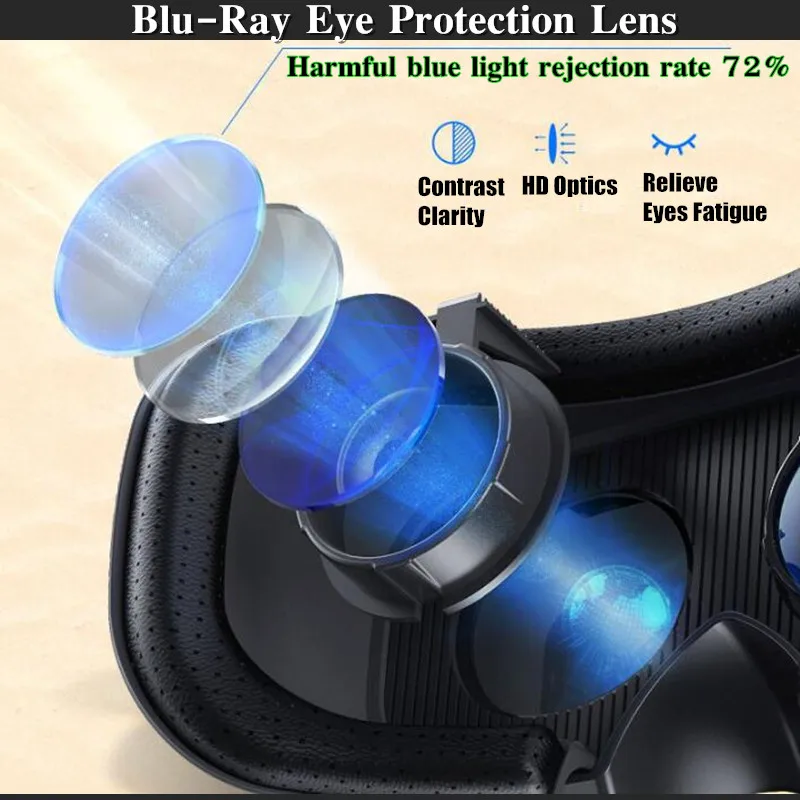 Capacete de Realidade Caixa de Óculos Balanço sem Fio Fone de Ouvido 3d para Ios e Android Virtual Estéreo Google vr - Image 4
