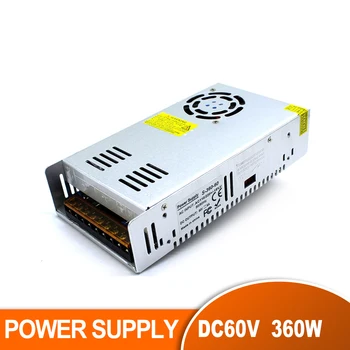 

Single Output DC60 6A 360W Switching Switch power supply AC TO DC60V SMPS For 3D printer stepper machine CCTV CNC Motor light