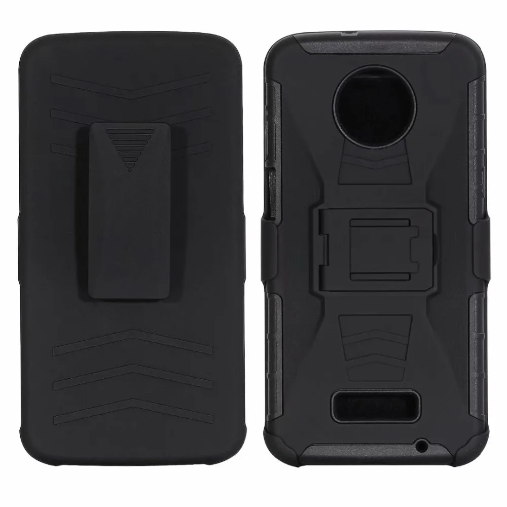 

Belt Clip case for MOTO X4 X5 E5 Play E5 Plus G6 Plus G6 Play 3 in 1 Tough Armor Kickstand Shockproof Dual Protection shell case