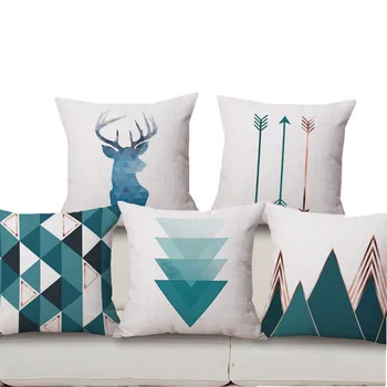 

Wholesale Nordic Deer Arrow Pillow Cover Linen Cotton Decorative Cushion Cover Decorative Throw Pillows Pillowcase 45cm