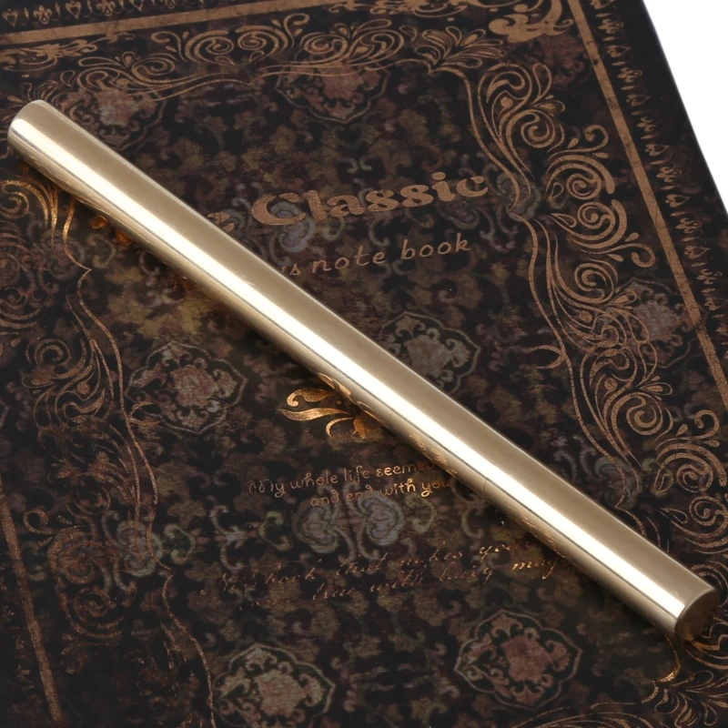 Высокое качество Золотой минимализм сверхтонкая шариковая ручка чистые канцелярские принадлежности из латуни