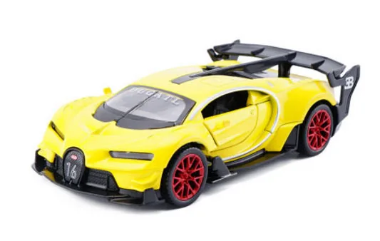 1:32 Масштаб Bugatti VISION GT Металлический Игрушечный сплав автомобиль Diecasts& игрушечный Транспорт модель автомобиля Миниатюрная модель автомобиля игрушки для детей Подарки - Цвет: Цвет: желтый