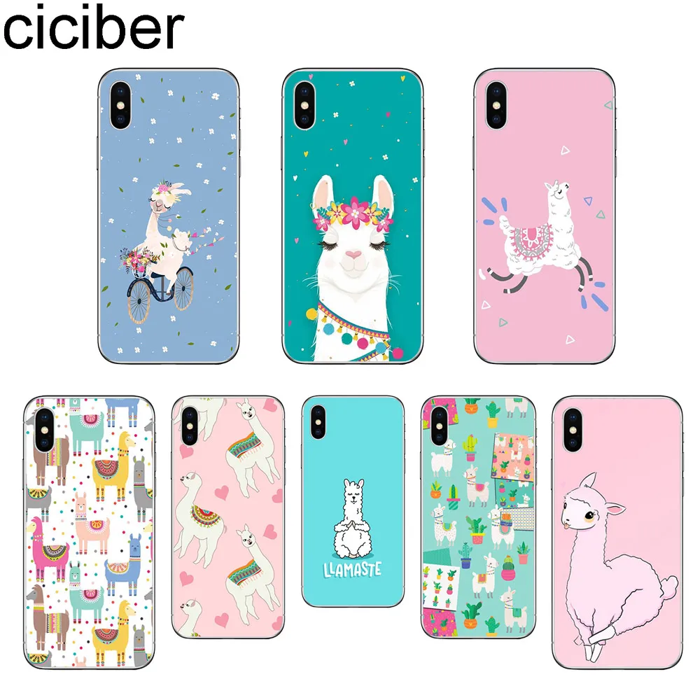 

ciciber lama Llama Animals for iPhone 11 Pro Max Phone Case for iPhone X XR XS Max 8 6 6S Plus 5 5S SE Soft TPU Cover Coque Capa