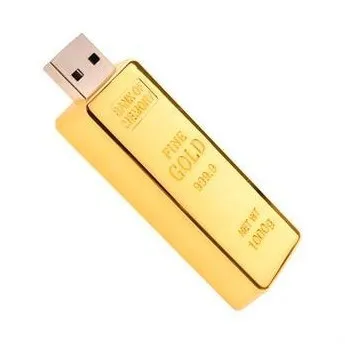 Золотой бар подлинный 64 ГБ USB 2,0 флэш-накопитель