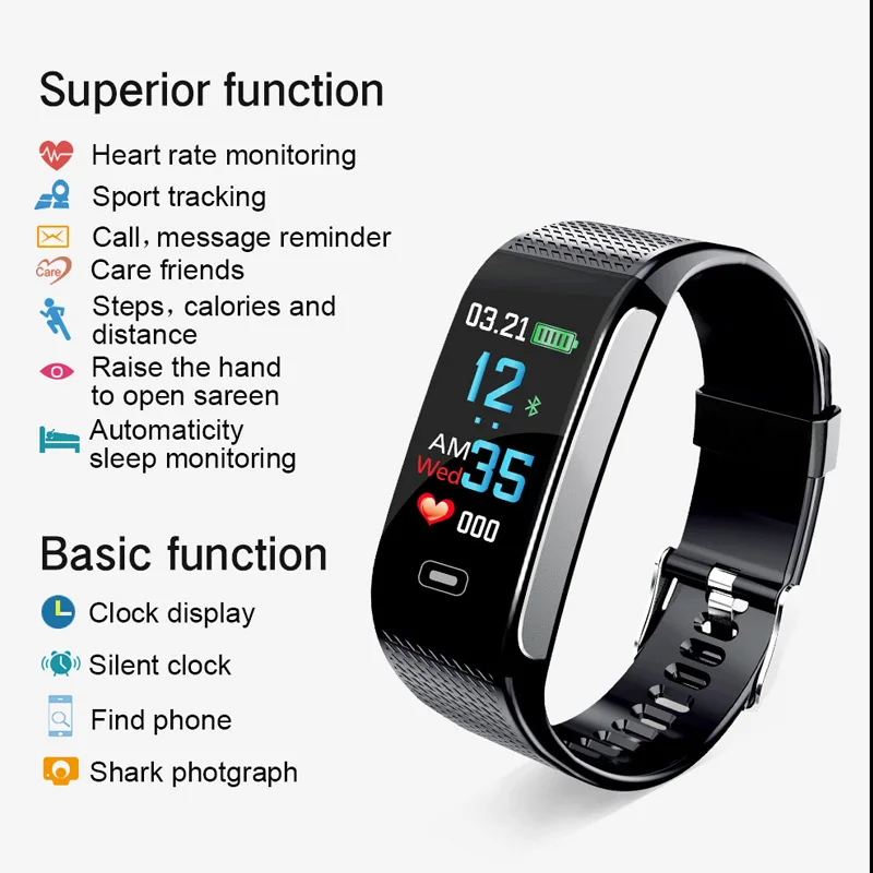 Color Screen Smart Watches Men Sports Watches Woman Health Monitoring Smart Watch Multi-function Brand Luxury Waterproof Watch