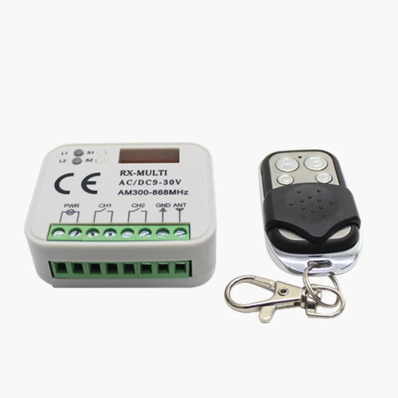 MULTI 280-868Mhz Universal Wireless Remote Control Switch 2CH Relay Receiver Module and RF 433 Mhz Remote Controls MULTI 280-868Mhz Universal Wireless Remote Control Switch 2CH Relay Receiver Module and RF 433 Mhz Remote Controls