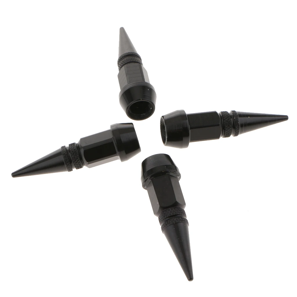 4 Pieces High Quality Aluminum Alloy Spike Wheel Tire Valve Stem Auto Car Truck Air Caps Covers 45mm 