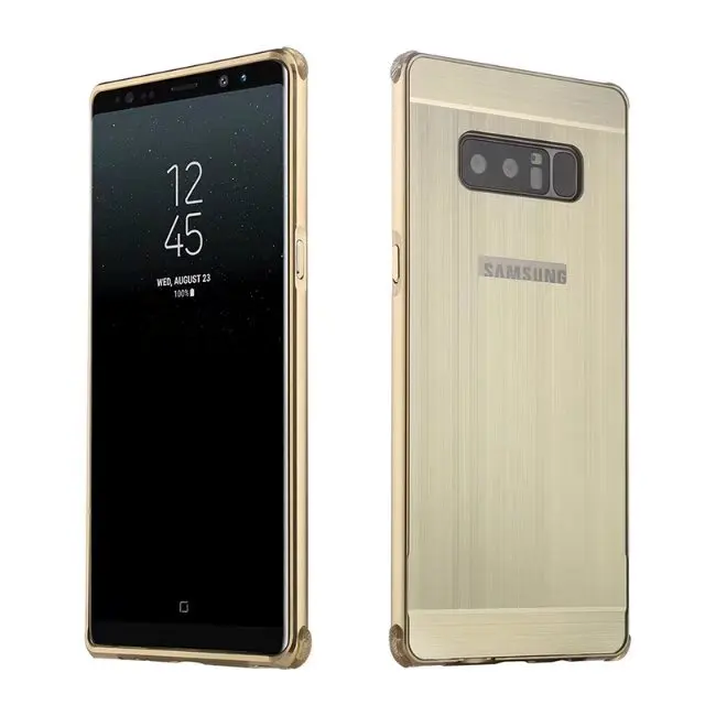 Роскошное Гальванопокрытие Алюминиевый металлический бампер для samsung S9 S8 plus note 8 A8 PLUS чехол PC задняя крышка противоударный чехол для телефона