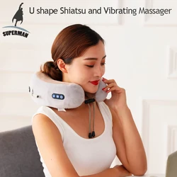 Electric U-Shaped Massage Pillow Cervical Vertebra Massager Car&Home Use Neck Shoulder Relaxation Tool Health Care Electric U-Shaped Massage Pillow Cervical Vertebra Massager Car&Home Use Neck Shoulder Relaxation Tool Health Care