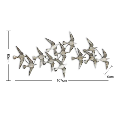 Европейская кованая 3D стена чайки подвесная домашняя гостиная настенная роспись украшение отель крыльцо Наклейка на стену аксессуары ремесла - Цвет: style1