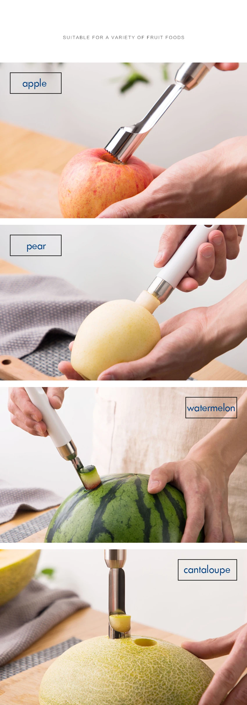Инструмент для удаления фруктов из нержавеющей стали с инструмент для ногтей быстрое яблоко или сердцевина груши для дома и кухни острое зубчатое лезвие