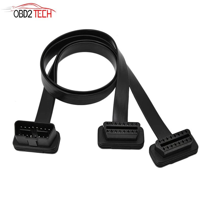 50 см OBD 2 OBDII OBD2 16Pin штекер-гнездо ELM327 диагностический Удлинительный кабель