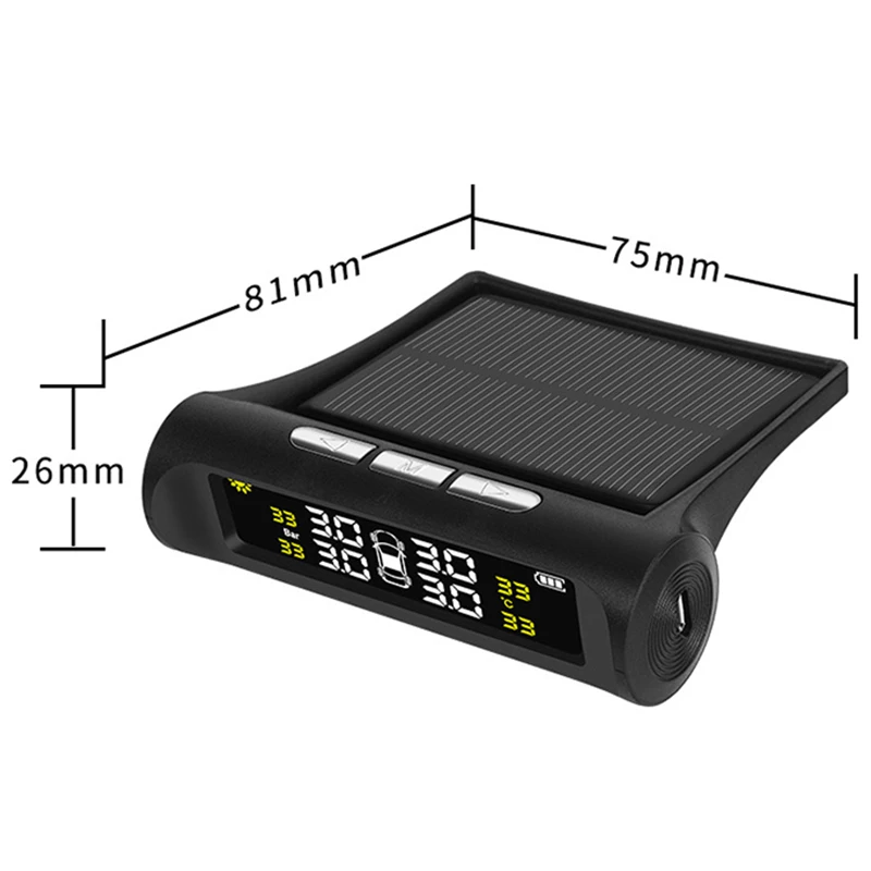 Мини-автомобильная система контроля давления в шинах TPMS Беспроводная высокоточная солнечная система внешняя сигнальная сигнализация датчик давления в шинах T88AJ