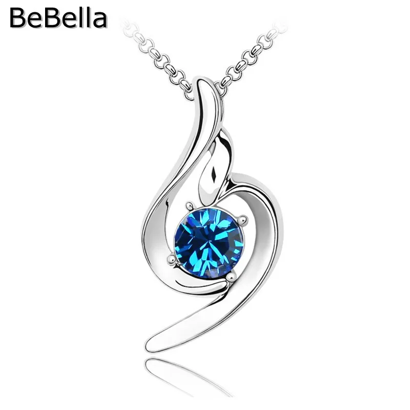 Женское простое ожерелье с подвеской BeBella чешскими кристаллами подарок|crystal