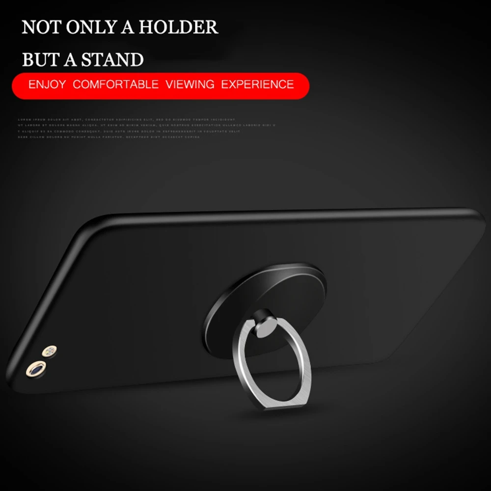 KISSCASE Finger Ring Holder Stand For Phone Universal 360 Rotate Stand Holder For Samsung Galaxy S9 Plus Smartphone Desk Holder