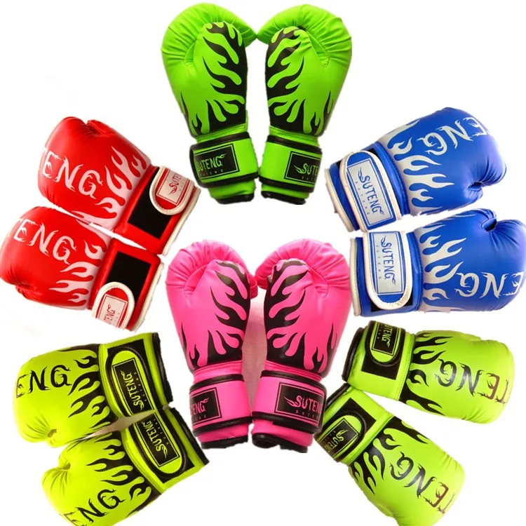 Suteng 6 10 Years Flames Kids Sparring Boxing Gloves Boys Girls Muay